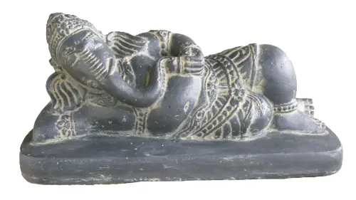 Product image of the product “Ganesh, reclining, 20 cm H, cast stone, antique finish ”